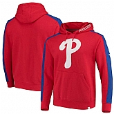 Men's Philadelphia Phillies Fanatics Branded Iconic Fleece Pullover Hoodie Red & Royal